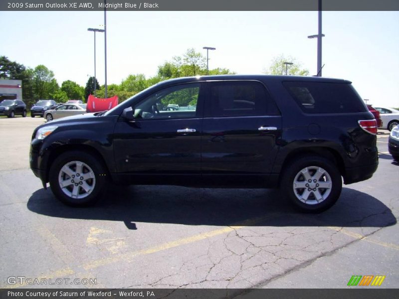 Midnight Blue / Black 2009 Saturn Outlook XE AWD