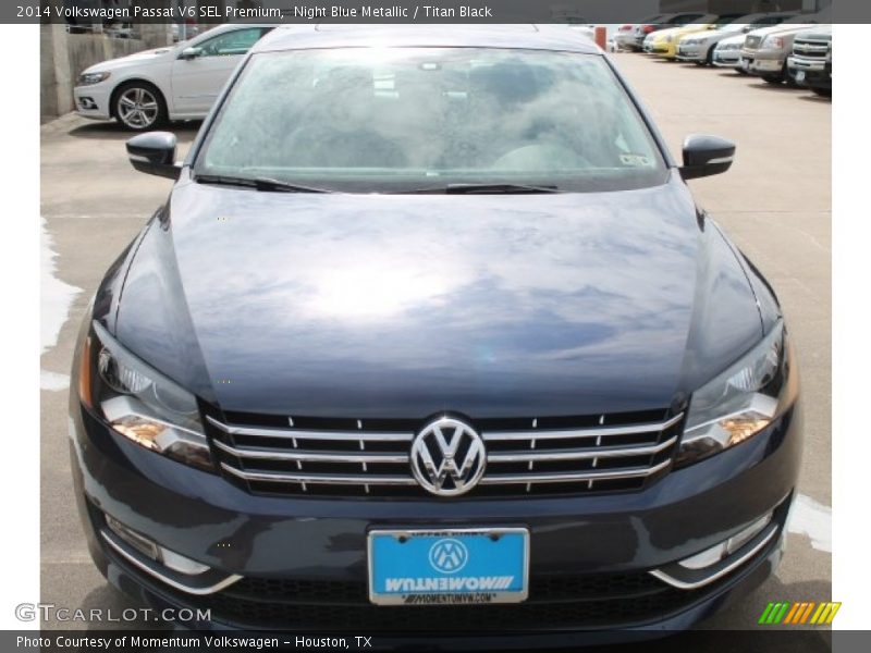 Night Blue Metallic / Titan Black 2014 Volkswagen Passat V6 SEL Premium