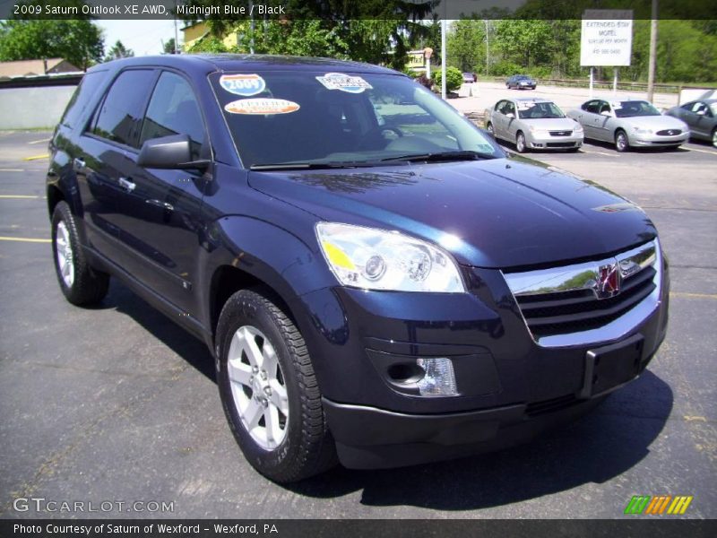 Midnight Blue / Black 2009 Saturn Outlook XE AWD