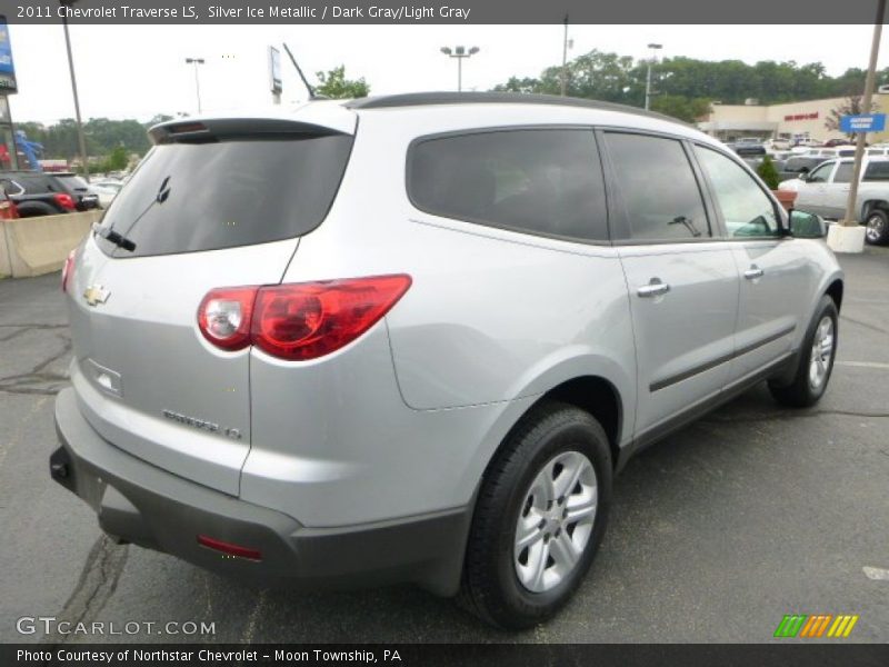 Silver Ice Metallic / Dark Gray/Light Gray 2011 Chevrolet Traverse LS