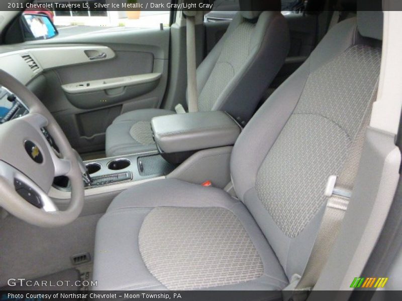 Silver Ice Metallic / Dark Gray/Light Gray 2011 Chevrolet Traverse LS