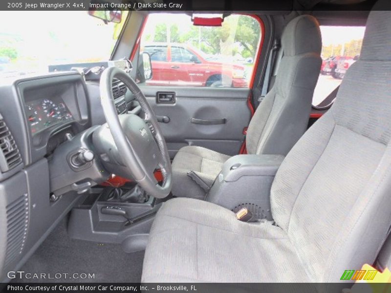 Impact Orange / Dark Slate Gray 2005 Jeep Wrangler X 4x4