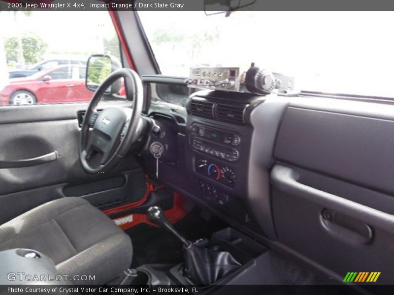 Impact Orange / Dark Slate Gray 2005 Jeep Wrangler X 4x4