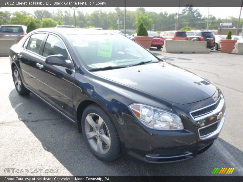 Black Granite Metallic / Ebony 2012 Chevrolet Malibu LT
