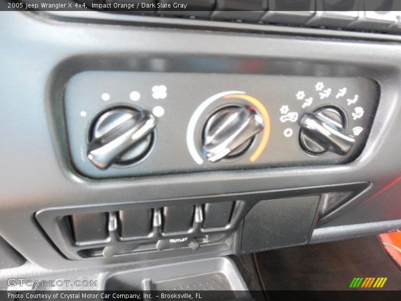 Impact Orange / Dark Slate Gray 2005 Jeep Wrangler X 4x4