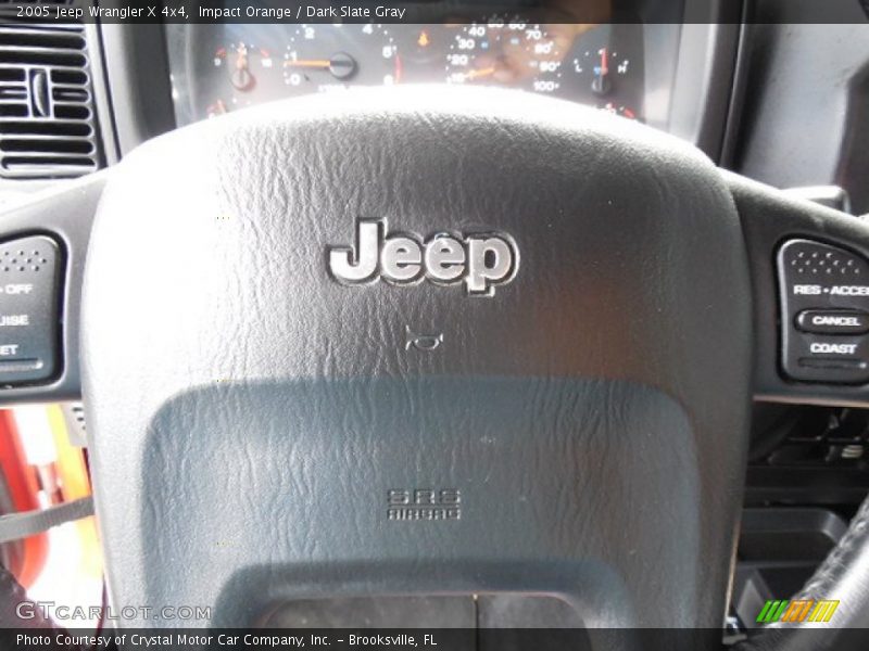 Impact Orange / Dark Slate Gray 2005 Jeep Wrangler X 4x4