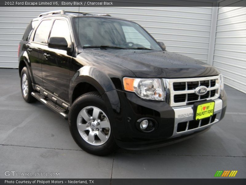 Ebony Black / Charcoal Black 2012 Ford Escape Limited V6