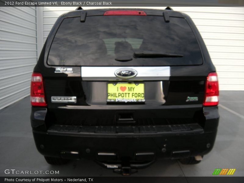 Ebony Black / Charcoal Black 2012 Ford Escape Limited V6