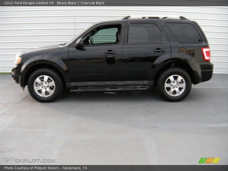 Ebony Black / Charcoal Black 2012 Ford Escape Limited V6