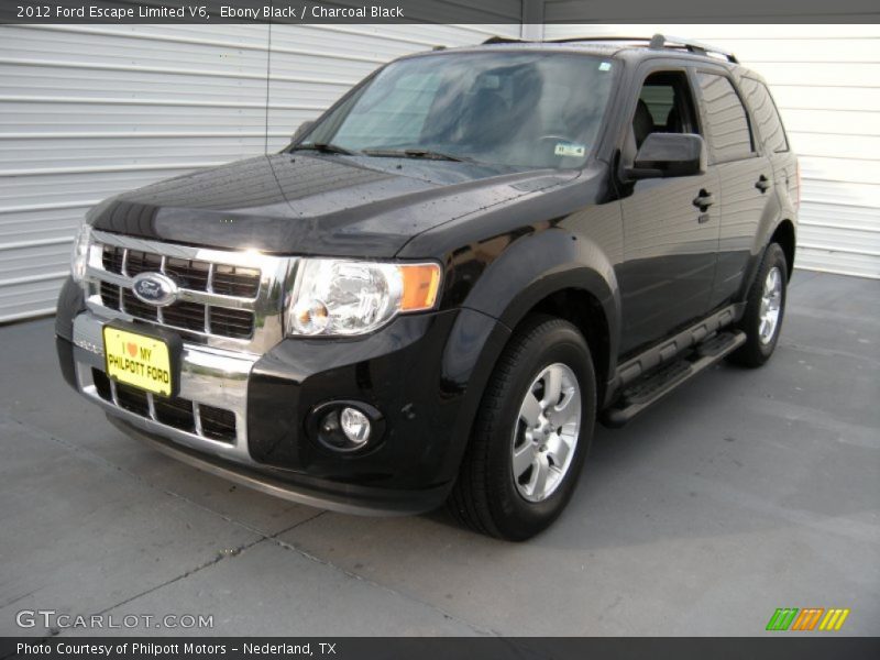 Ebony Black / Charcoal Black 2012 Ford Escape Limited V6