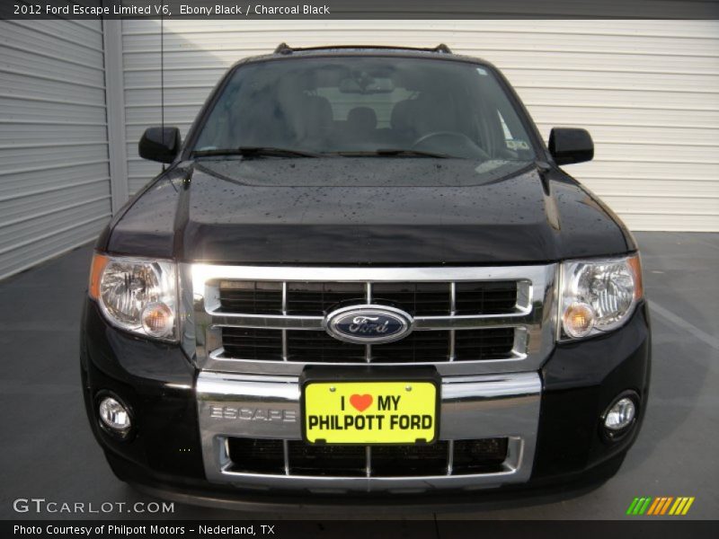 Ebony Black / Charcoal Black 2012 Ford Escape Limited V6