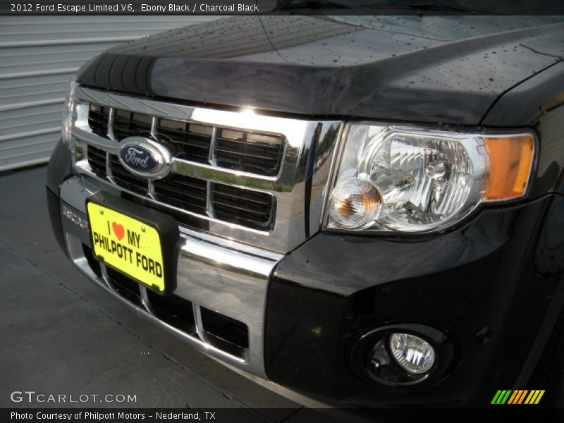 Ebony Black / Charcoal Black 2012 Ford Escape Limited V6
