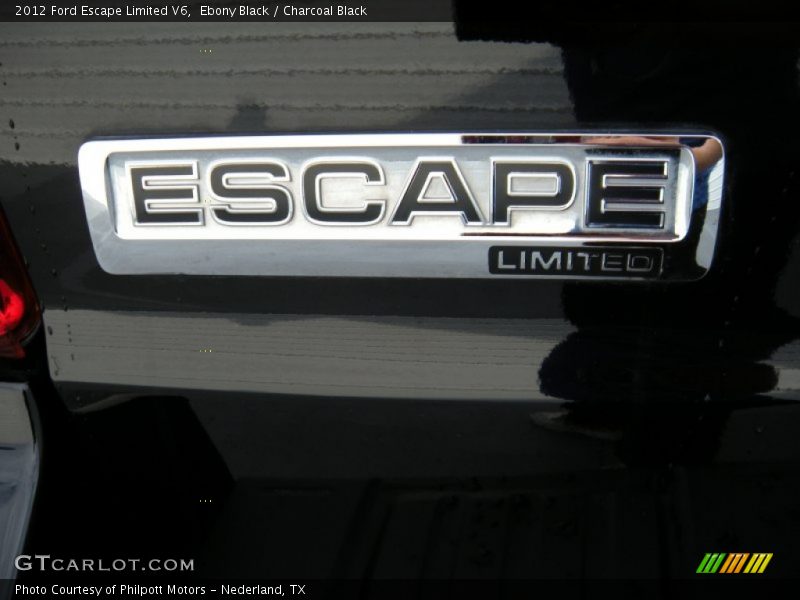 Ebony Black / Charcoal Black 2012 Ford Escape Limited V6