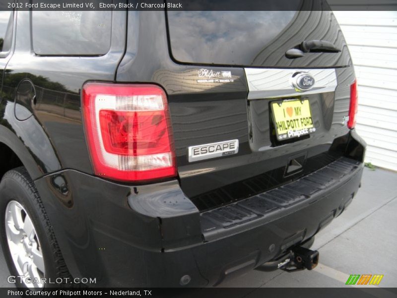 Ebony Black / Charcoal Black 2012 Ford Escape Limited V6