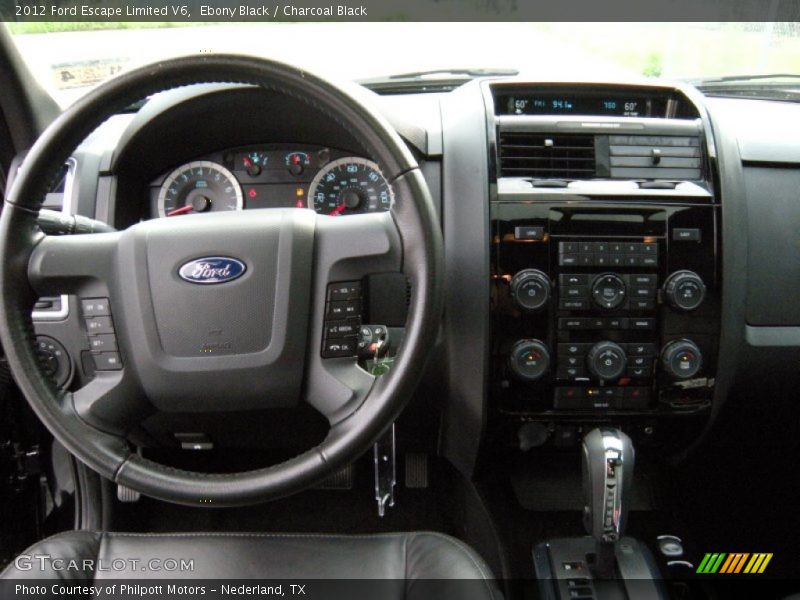 Ebony Black / Charcoal Black 2012 Ford Escape Limited V6