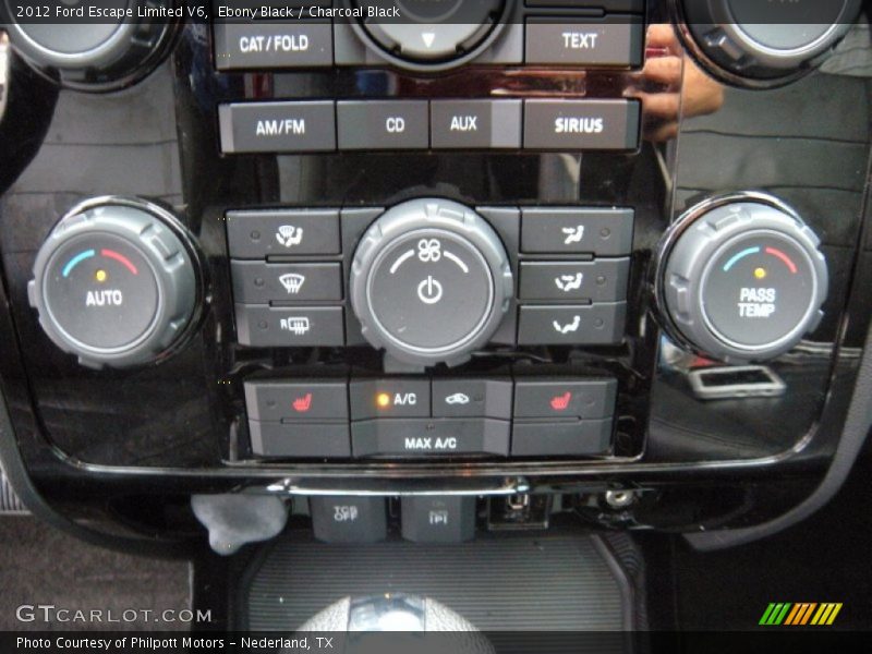 Ebony Black / Charcoal Black 2012 Ford Escape Limited V6