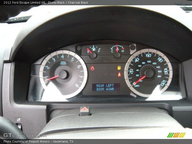 Ebony Black / Charcoal Black 2012 Ford Escape Limited V6