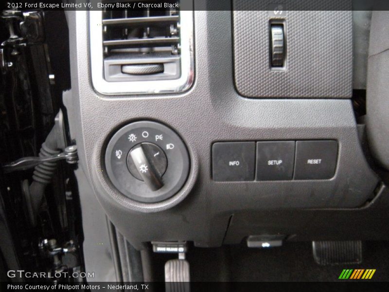 Ebony Black / Charcoal Black 2012 Ford Escape Limited V6