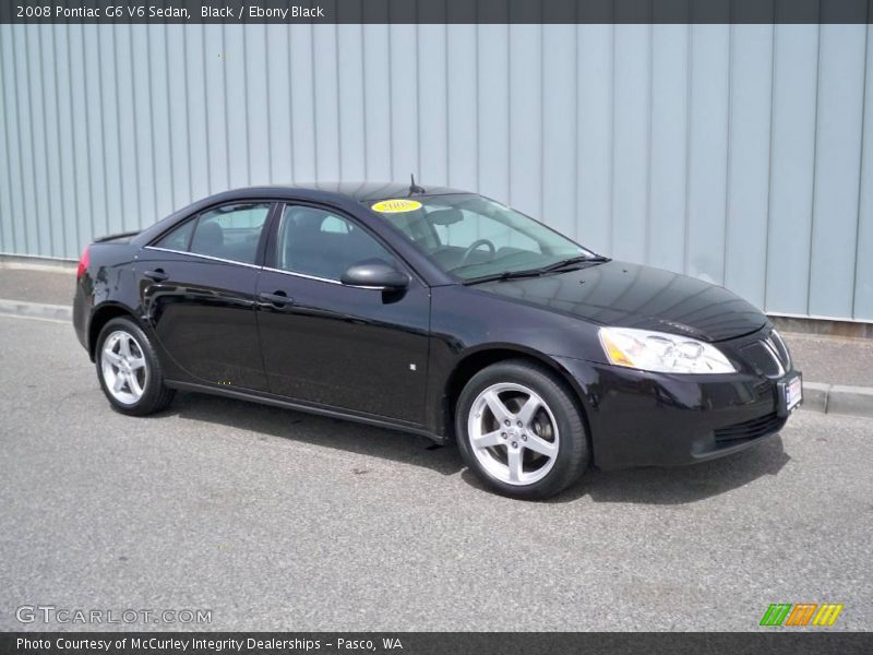 Black / Ebony Black 2008 Pontiac G6 V6 Sedan