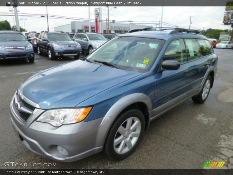 Newport Blue Pearl / Off Black 2009 Subaru Outback 2.5i Special Edition Wagon