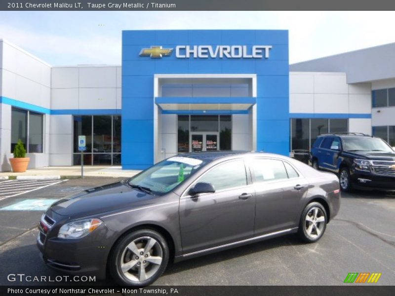 Taupe Gray Metallic / Titanium 2011 Chevrolet Malibu LT