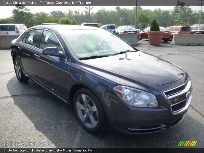 Taupe Gray Metallic / Titanium 2011 Chevrolet Malibu LT