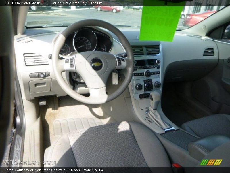 Taupe Gray Metallic / Titanium 2011 Chevrolet Malibu LT
