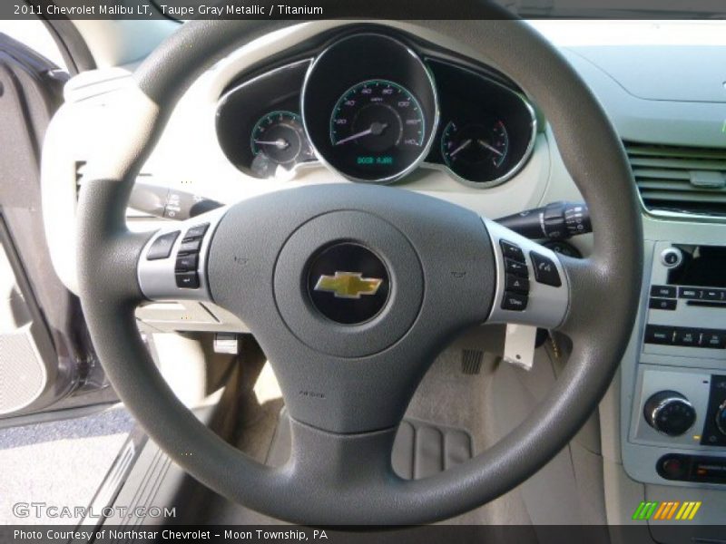 Taupe Gray Metallic / Titanium 2011 Chevrolet Malibu LT