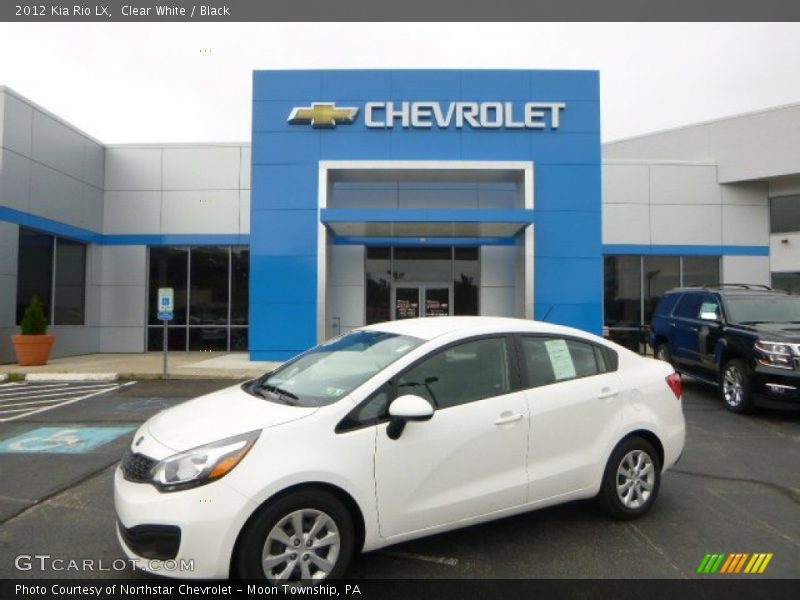 Clear White / Black 2012 Kia Rio LX