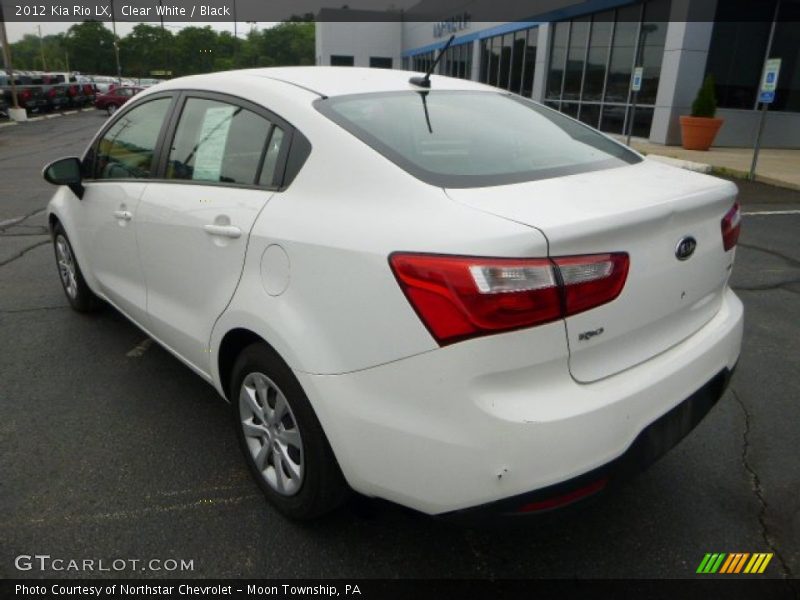 Clear White / Black 2012 Kia Rio LX