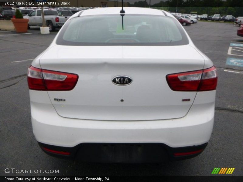 Clear White / Black 2012 Kia Rio LX