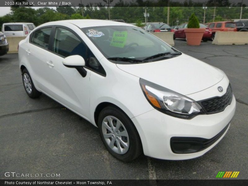 Clear White / Black 2012 Kia Rio LX