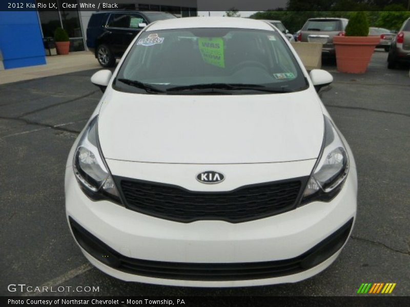 Clear White / Black 2012 Kia Rio LX