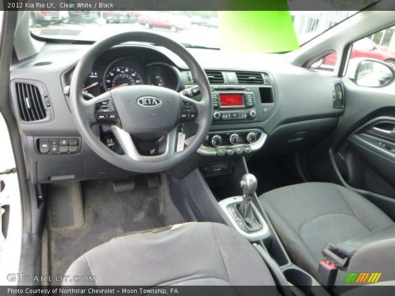 Clear White / Black 2012 Kia Rio LX