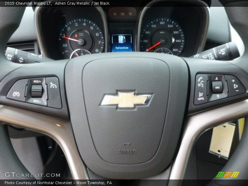 Ashen Gray Metallic / Jet Black 2015 Chevrolet Malibu LT