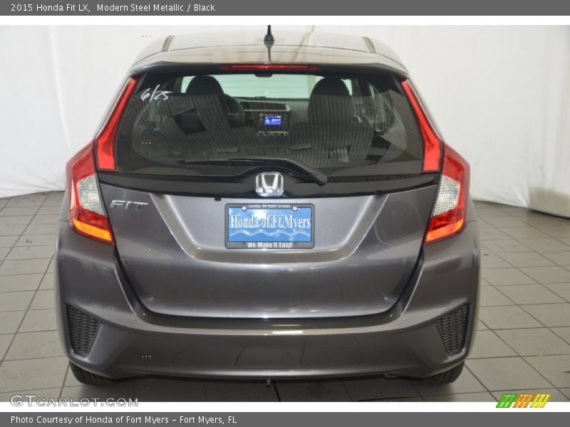 Modern Steel Metallic / Black 2015 Honda Fit LX