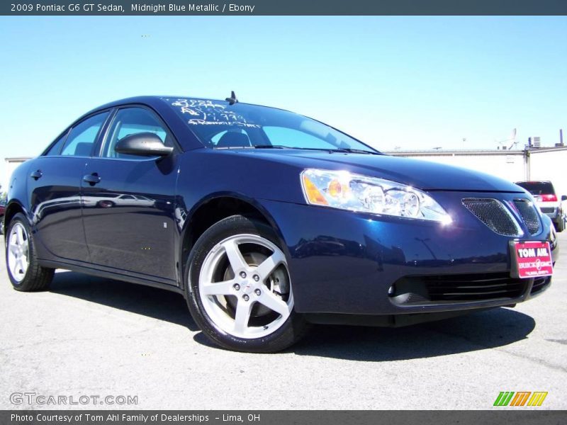 Midnight Blue Metallic / Ebony 2009 Pontiac G6 GT Sedan