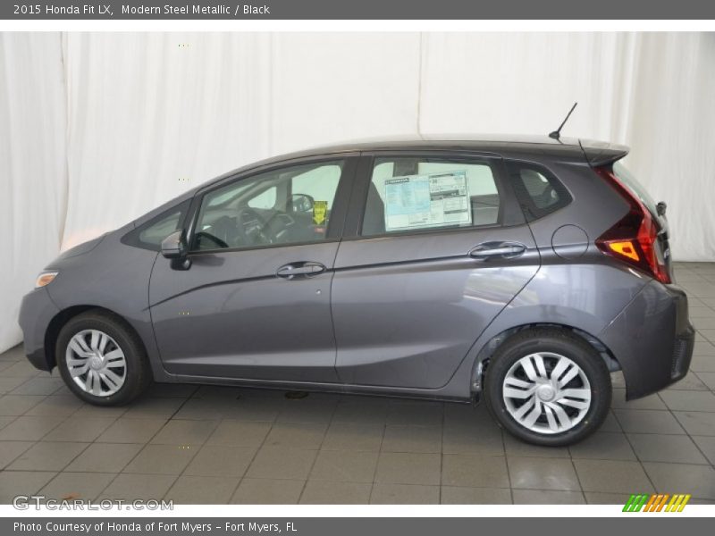 Modern Steel Metallic / Black 2015 Honda Fit LX