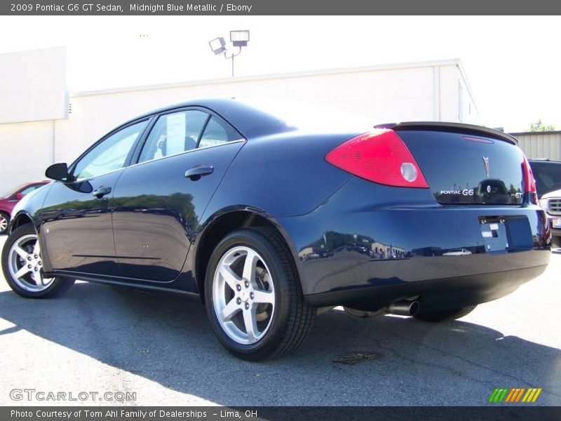 Midnight Blue Metallic / Ebony 2009 Pontiac G6 GT Sedan