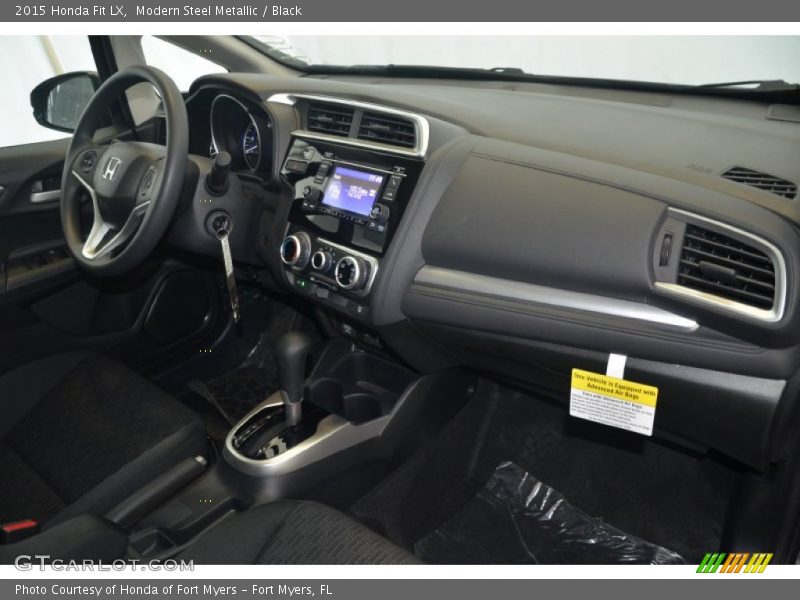 Modern Steel Metallic / Black 2015 Honda Fit LX