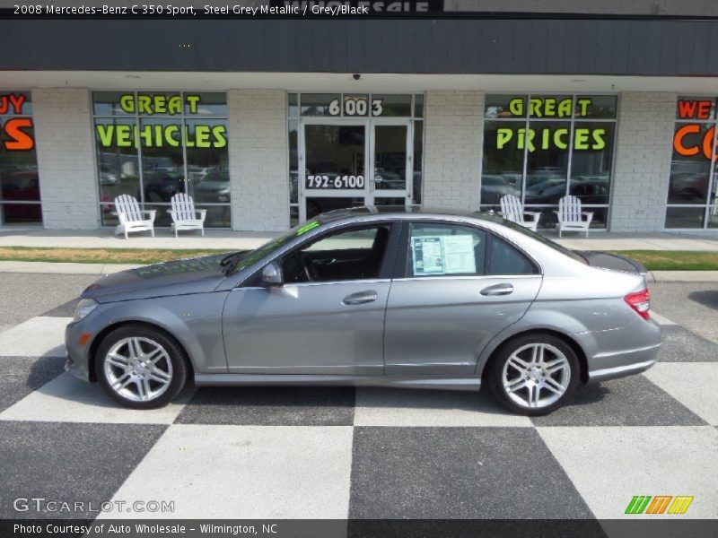 Steel Grey Metallic / Grey/Black 2008 Mercedes-Benz C 350 Sport