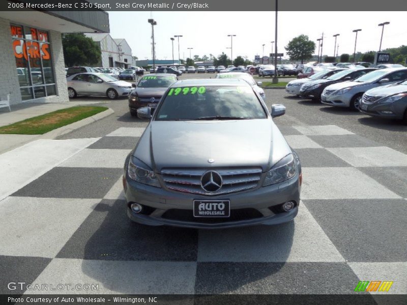 Steel Grey Metallic / Grey/Black 2008 Mercedes-Benz C 350 Sport