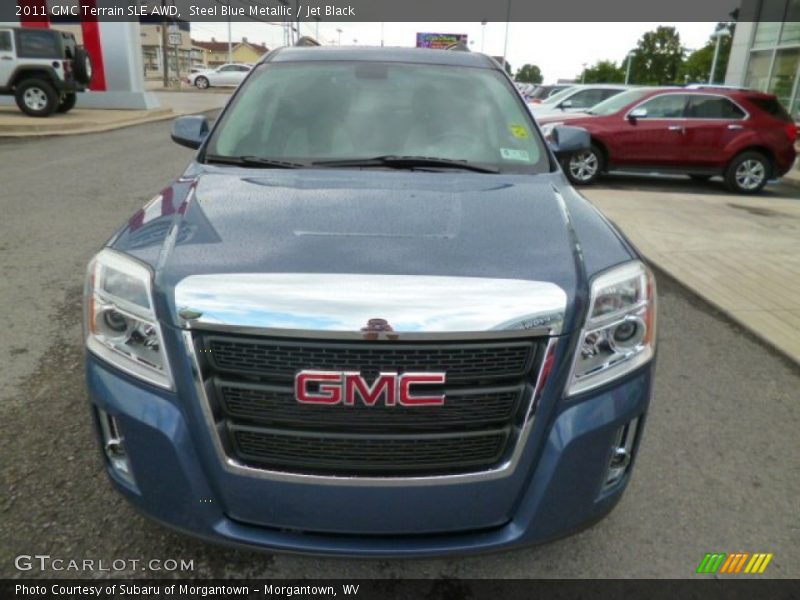 Steel Blue Metallic / Jet Black 2011 GMC Terrain SLE AWD