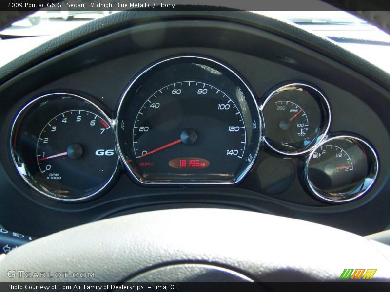Midnight Blue Metallic / Ebony 2009 Pontiac G6 GT Sedan