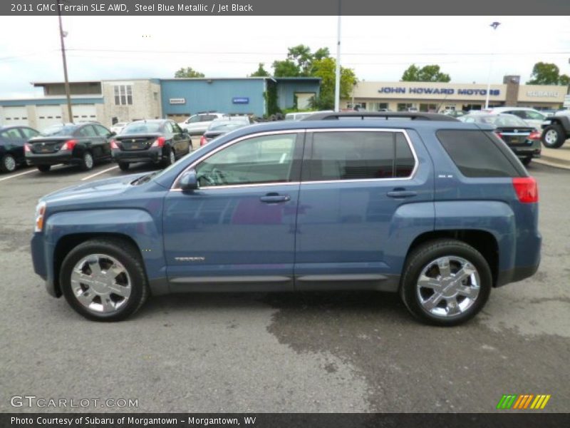 Steel Blue Metallic / Jet Black 2011 GMC Terrain SLE AWD