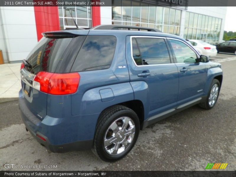 Steel Blue Metallic / Jet Black 2011 GMC Terrain SLE AWD