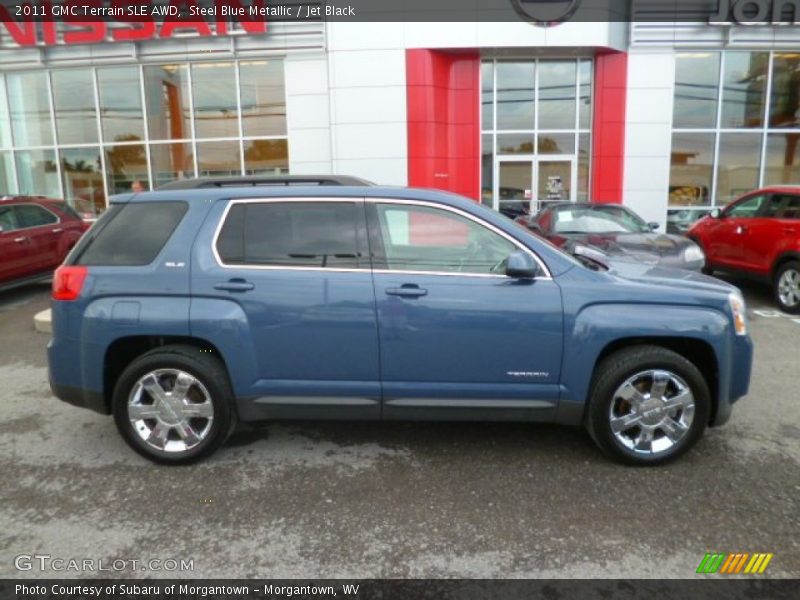 Steel Blue Metallic / Jet Black 2011 GMC Terrain SLE AWD