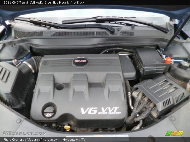 Steel Blue Metallic / Jet Black 2011 GMC Terrain SLE AWD