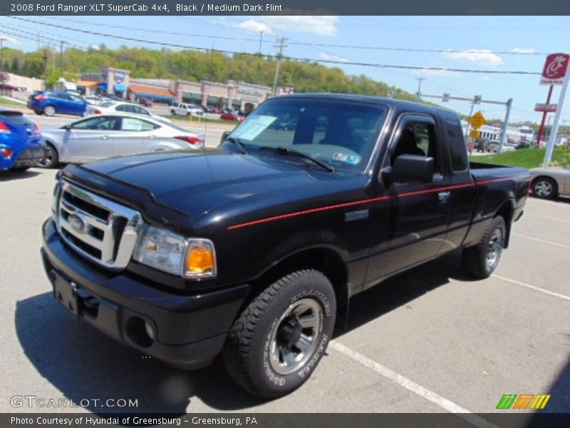 Black / Medium Dark Flint 2008 Ford Ranger XLT SuperCab 4x4