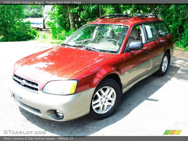 Regatta Red Pearl / Beige 2002 Subaru Outback Wagon